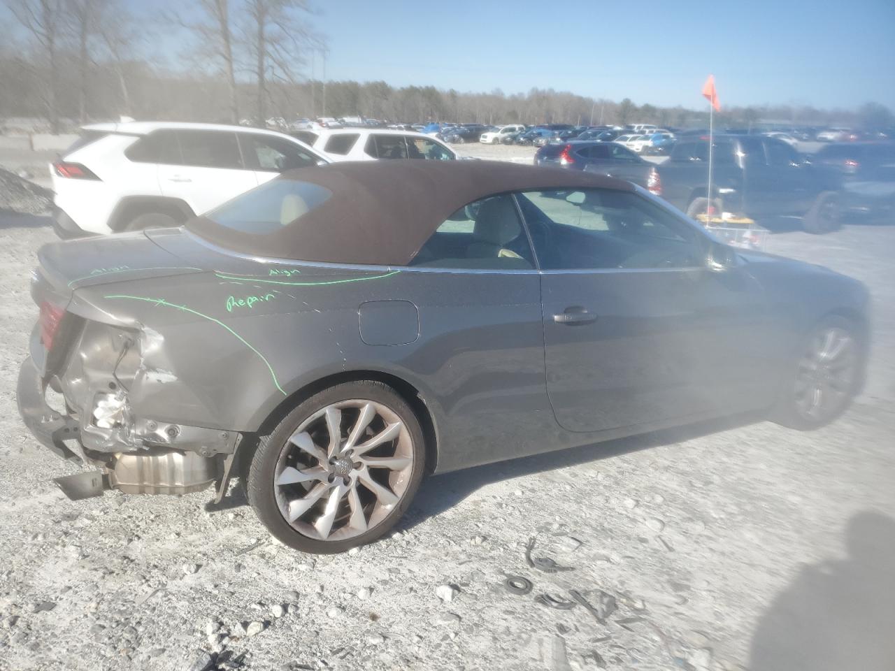 2014 Audi A5 VIN WAUJFAFH6EN008486 Copart auction photo, rear end / side damage thumbnail 3