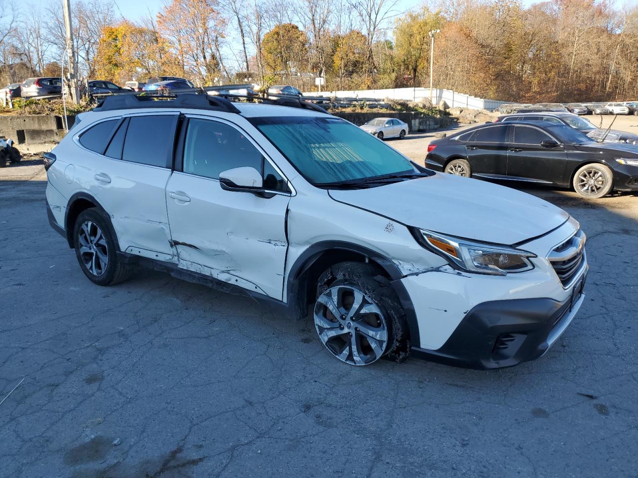 2021 Subaru Outback VIN 4S4BTAMC1M3100117 Copart auction photo, side / front end damage thumbnail 4