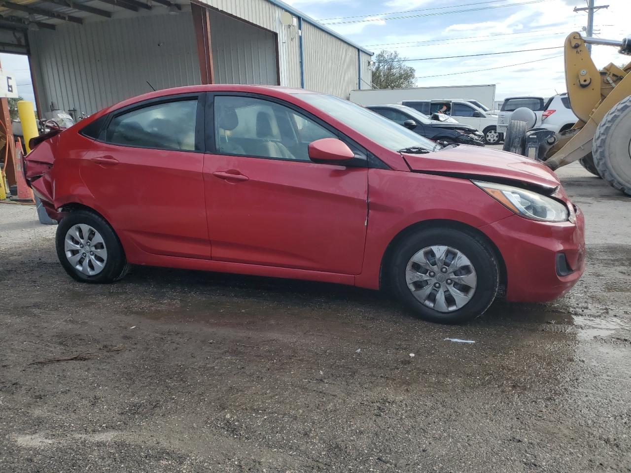 2015 Hyundai Accent VIN KMHCT4AEXFU863116 Copart auction photo, rear end / front end damage thumbnail 4