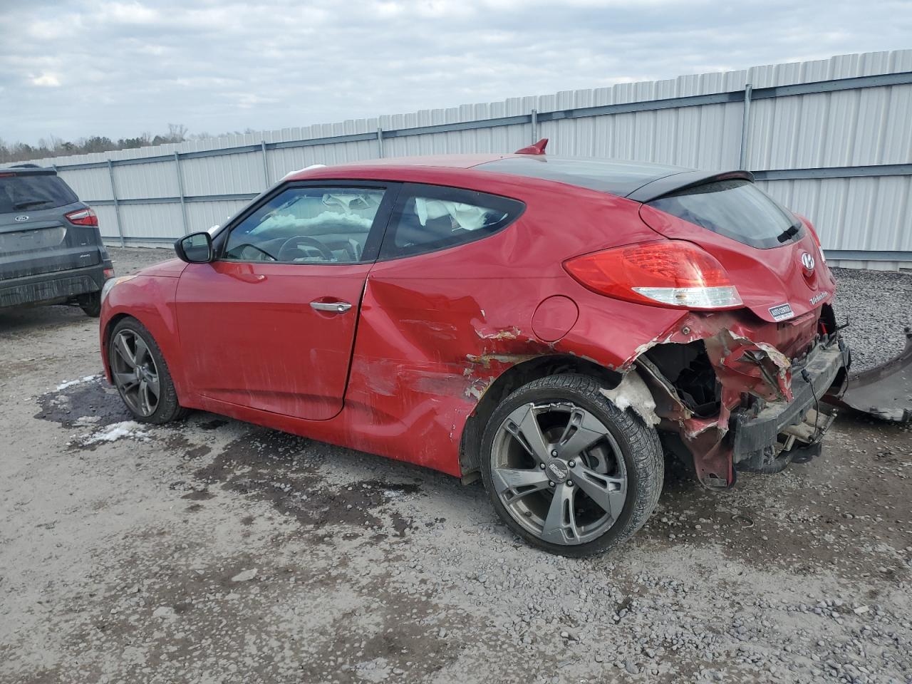2014 Hyundai Veloster VIN KMHTC6AD4EU214154 Copart auction photo, rear end / minor dent/scratches damage thumbnail 2