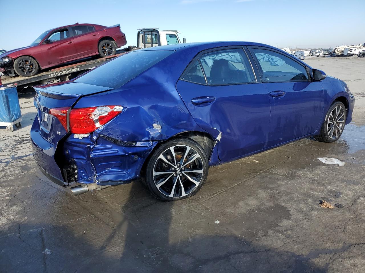 2018 Toyota Corolla VIN 2T1BURHE7JC971067 Copart auction photo, rear end / side damage thumbnail 3