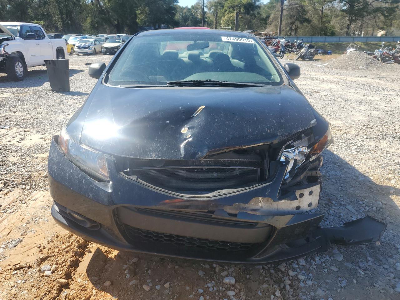 2012 Honda Civic VIN 2HGFG3B51CH523318 Copart auction photo, front end damage thumbnail 5