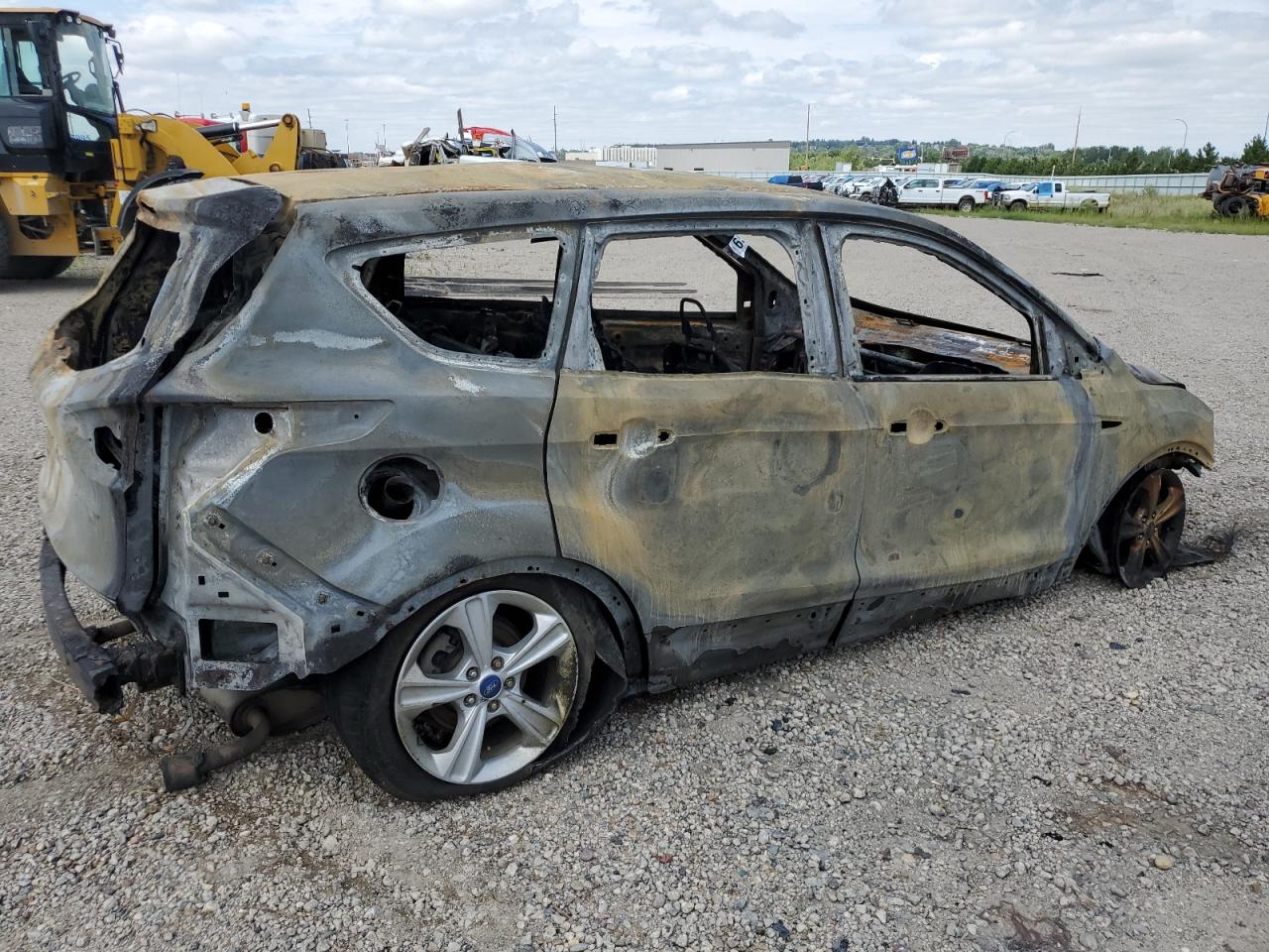 2013 Ford Escape VIN 1FMCU9GX6DUA13757 Copart auction photo, burn damage thumbnail 3