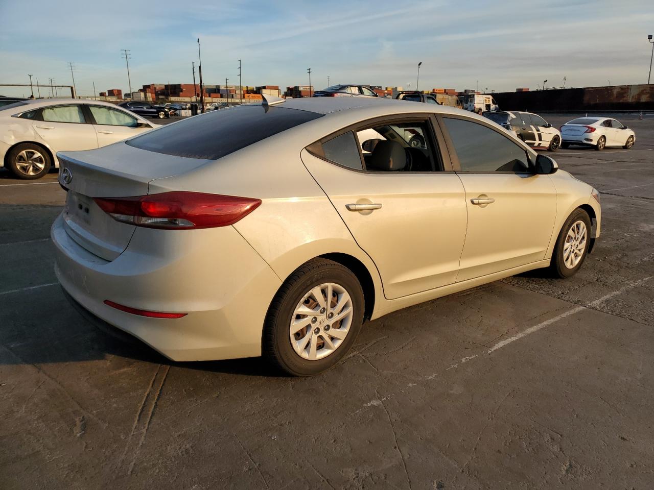 2017 Hyundai Elantra VIN 5NPD74LF3HH185244 Copart auction photo, vandalism damage thumbnail 3