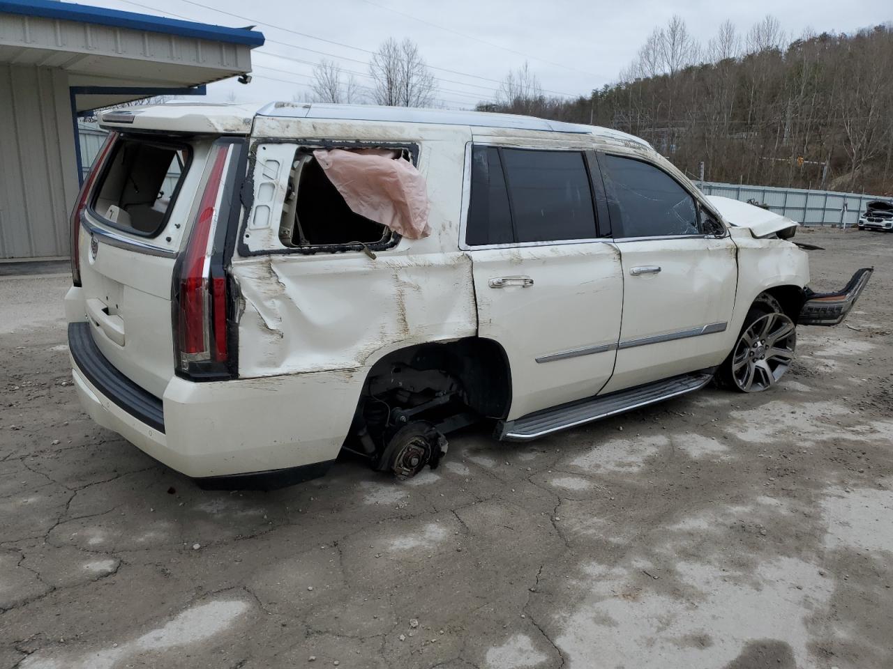 2015 Cadillac Escalade VIN 1GYS4BKJ9FR173092 Copart auction photo, rollover damage thumbnail 3