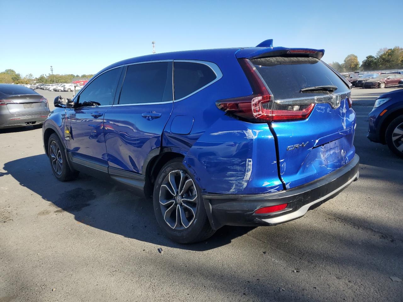 2021 Honda CR-V VIN 7FARW2H89ME021209 Copart auction photo, rear end / side damage thumbnail 2