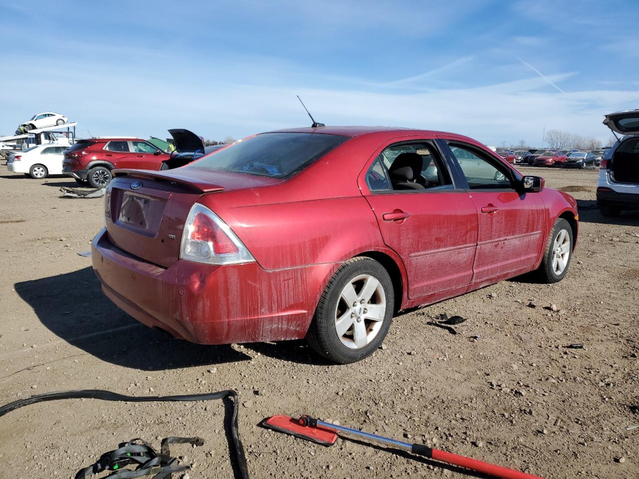 2009 Ford Fusion VIN 3FAHP07Z49R181321 Copart auction photo, side / front end damage thumbnail 3