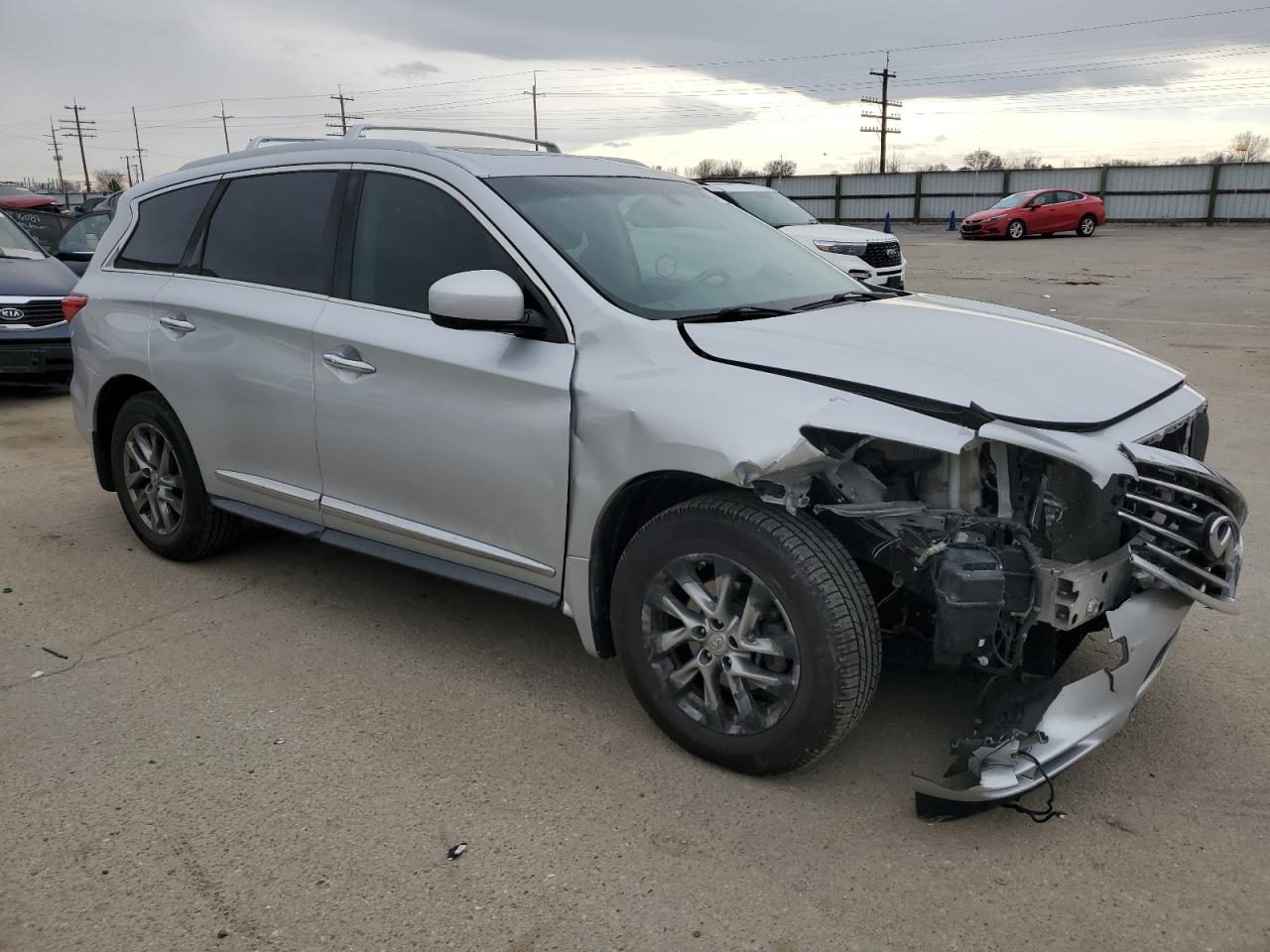 2013 Infiniti JX VIN 5N1AL0MM8DC326699 Copart auction photo, front end damage thumbnail 4