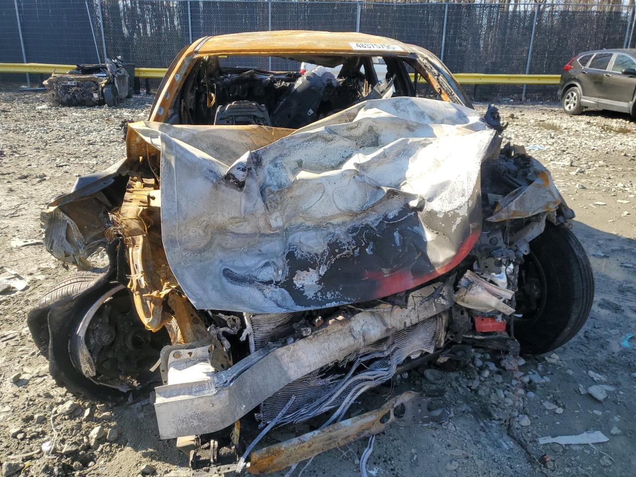 2022 Hyundai Sonata VIN 5NPEG4JA0NH134288 Copart auction photo, front end / burn damage thumbnail 5