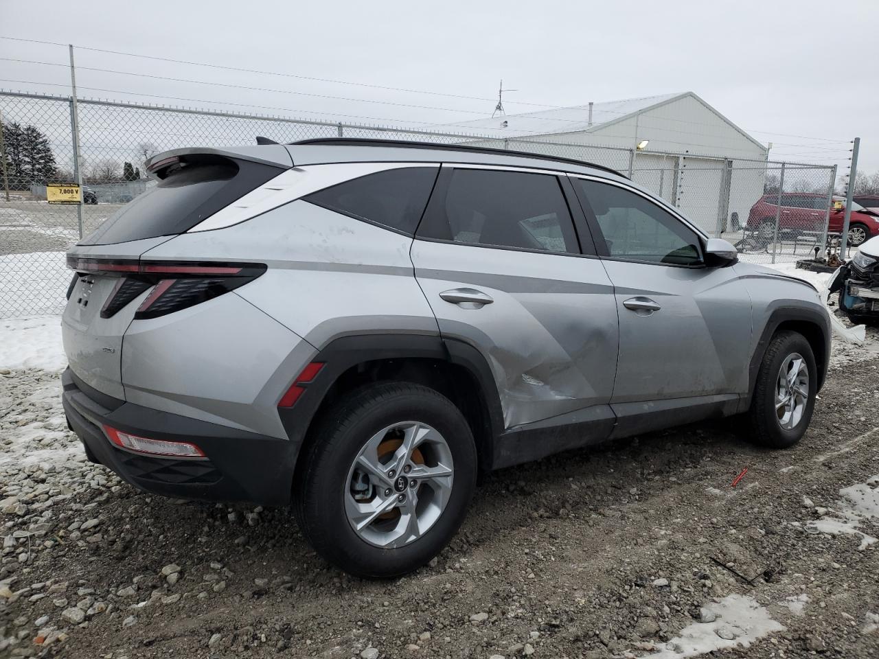 2023 Hyundai Tucson VIN 5NMJBCAE5PH234977 Copart auction photo, front end / side damage thumbnail 3