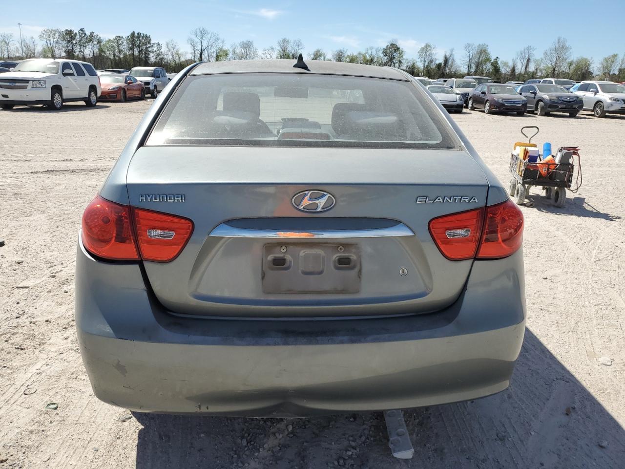 2010 Hyundai Elantra VIN KMHDU4AD6AU861834 Copart auction photo, rear end / side damage thumbnail 6