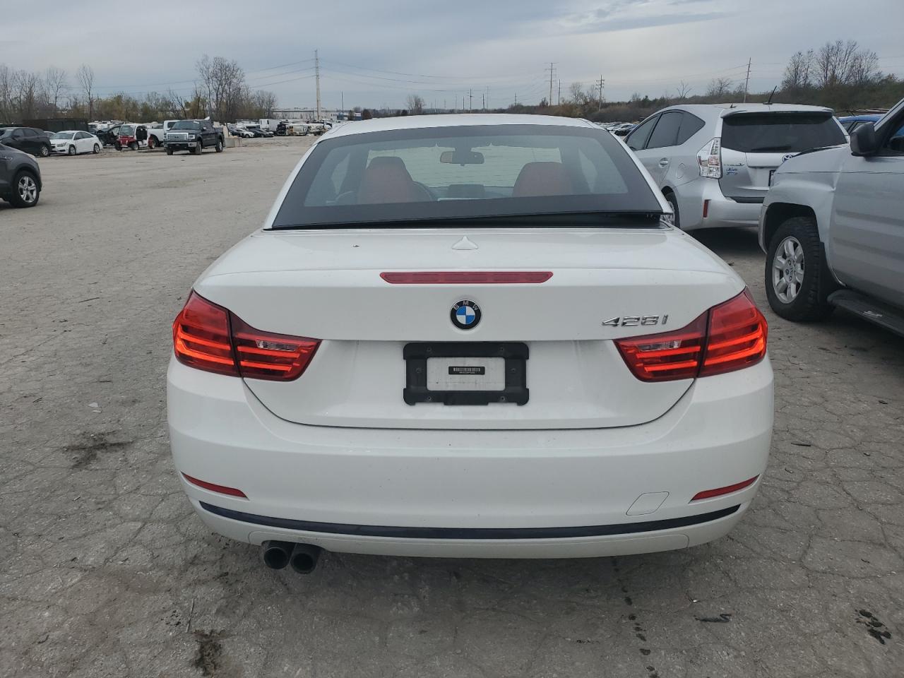 2015 BMW 4er VIN WBA3V5C56FP752480 Copart auction photo, top/roof damage thumbnail 6