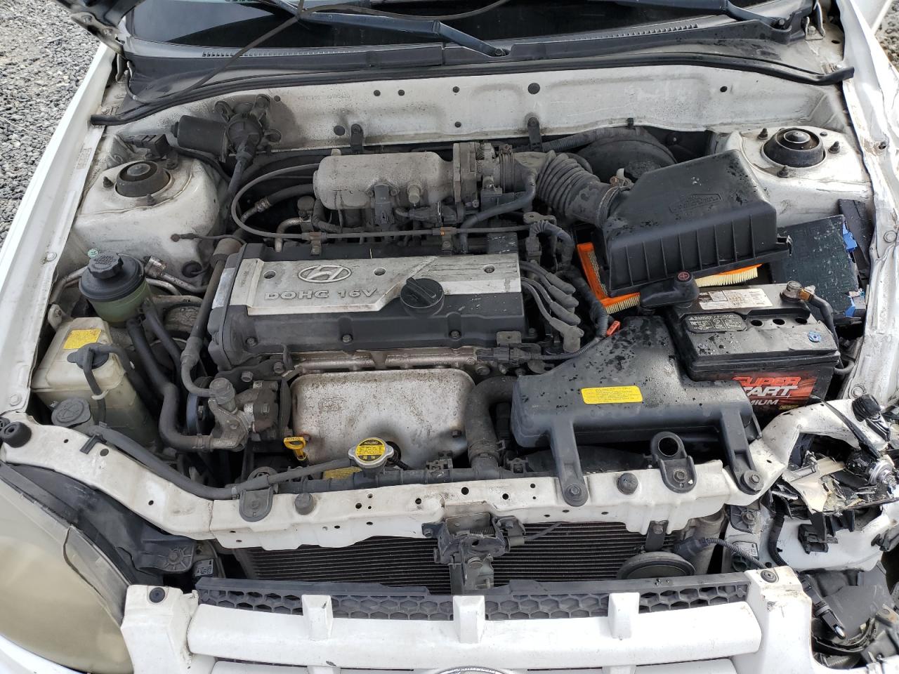 2003 Hyundai Accent VIN KMHCG45C63U485420 Copart auction photo, front end / side damage thumbnail 12