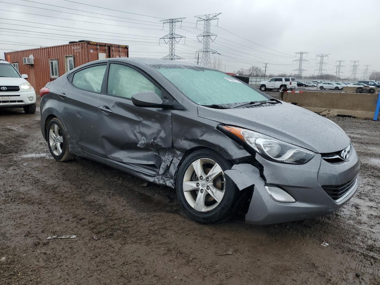 2012 Hyundai Elantra VIN 5NPDH4AE8CH104643 Copart auction photo, front end / side damage thumbnail 4