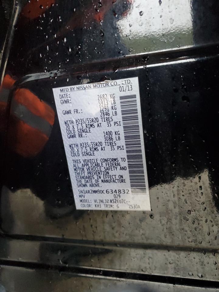 2013 Nissan Pathfinder VIN 5N1AR2MM9DC634832 Copart auction photo, front end damage thumbnail 13