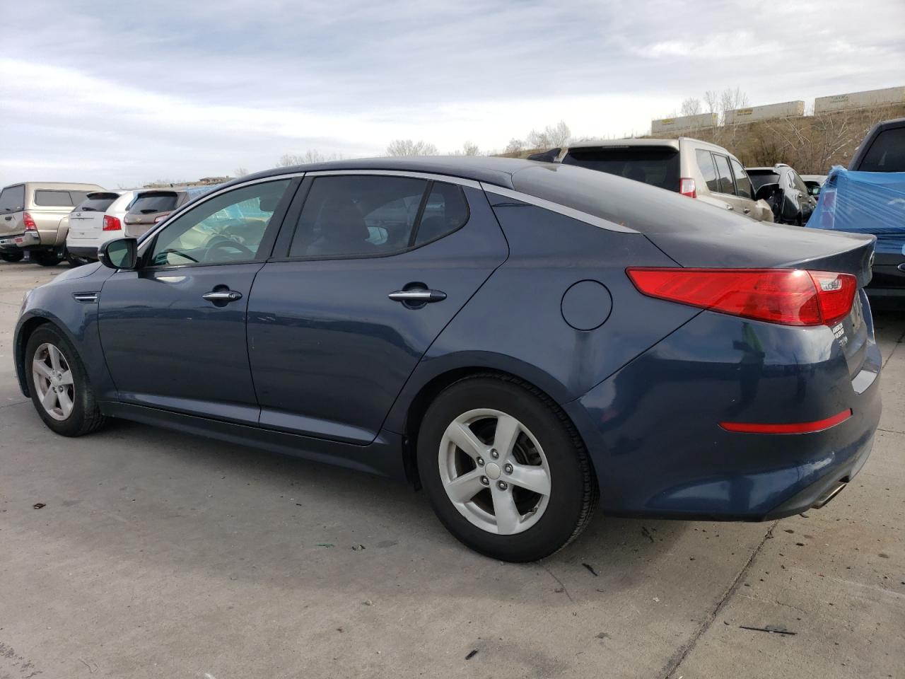 2015 KIA Optima VIN KNAGM4A77F5572228 Copart auction photo, hail / front end damage thumbnail 2