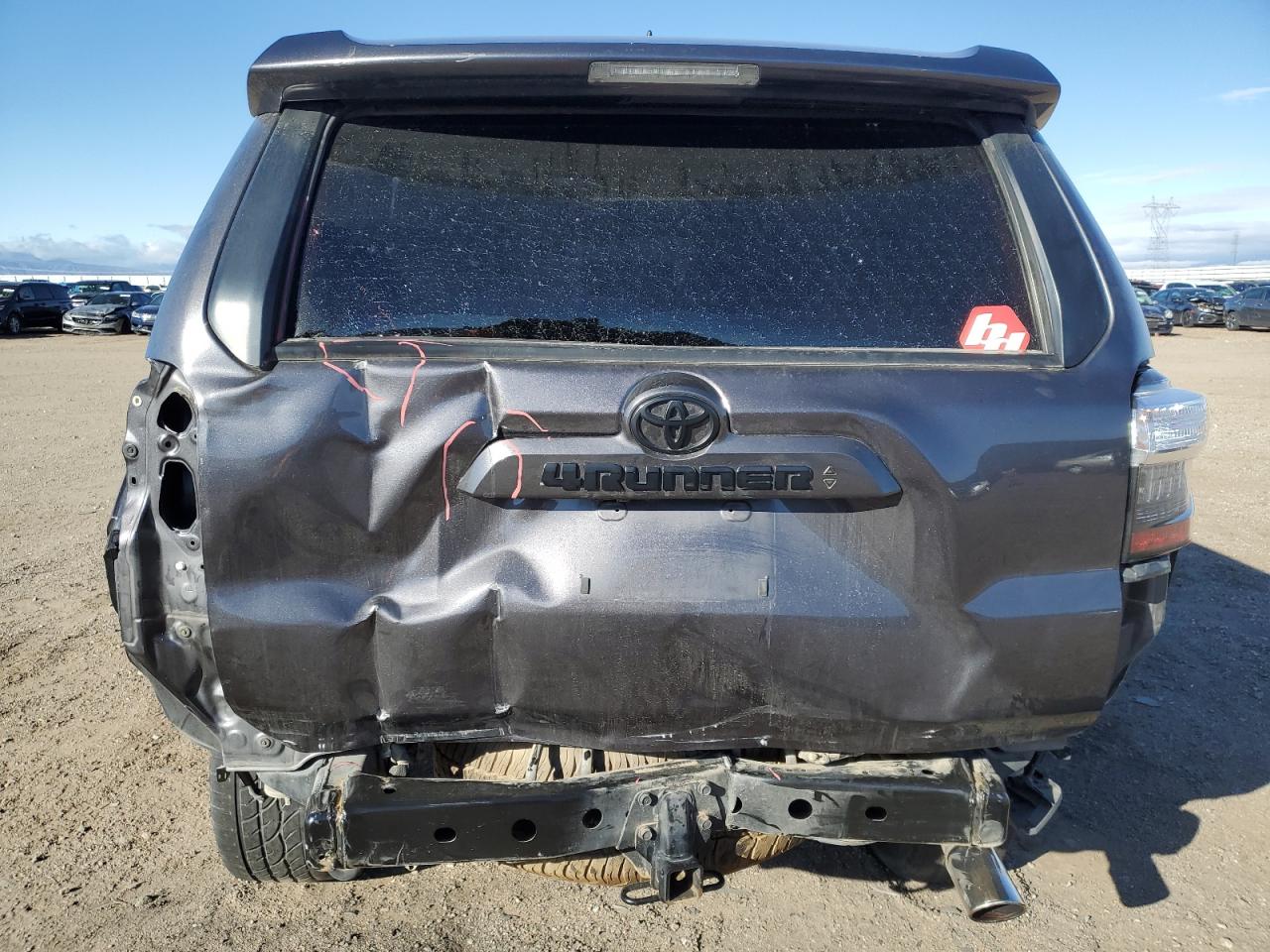 2021 Toyota 4Runner VIN JTENU5JRXM5961553 Copart auction photo, rear end damage thumbnail 6