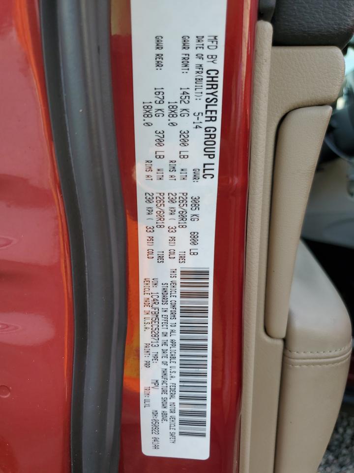 2014 Jeep Grand Cherokee VIN 1C4RJFBM5EC528713 Copart auction photo, water/flood damage thumbnail 14