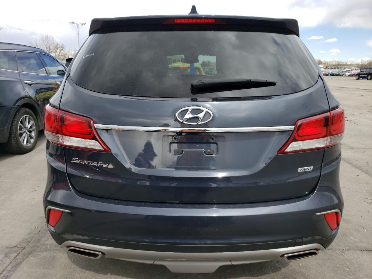 2017 Hyundai Santa Fe VIN KM8SMDHF2HU177436 Copart auction photo, front end / side damage thumbnail 6
