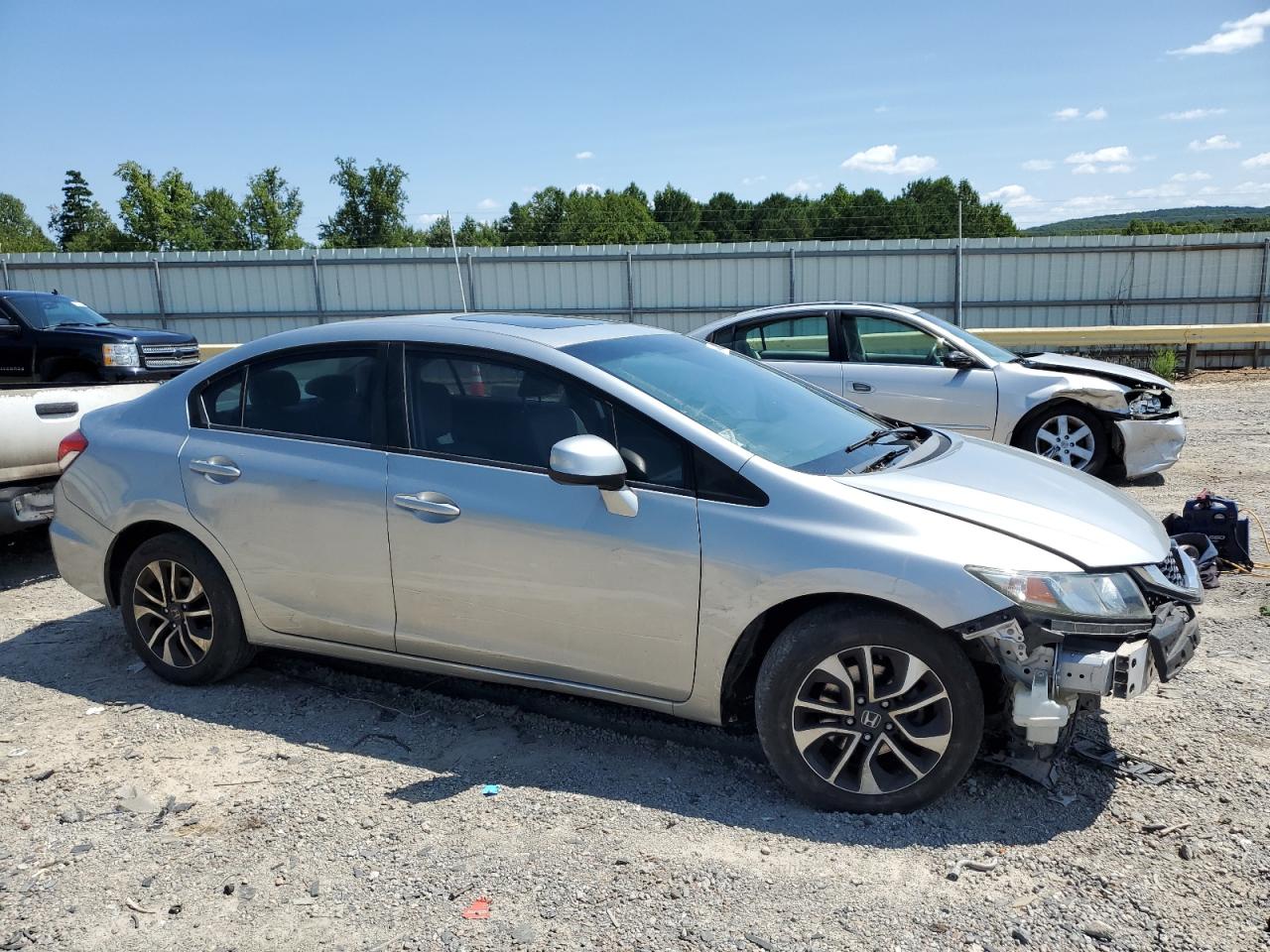 2013 Honda Civic VIN 2HGFB2F83DH530124 Copart auction photo, front end damage thumbnail 4