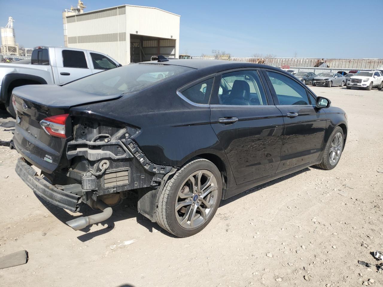2020 Ford Fusion VIN 3FA6P0CDXLR117180 Copart auction photo, rear end damage thumbnail 3