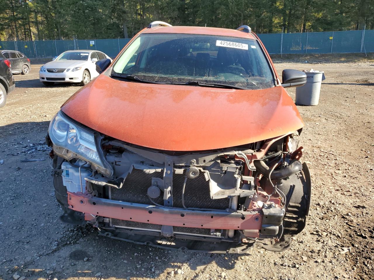 2015 Toyota RAV 4 VIN JTMBFREV7FJ033810 Copart auction photo, front end / undercarriage damage thumbnail 5