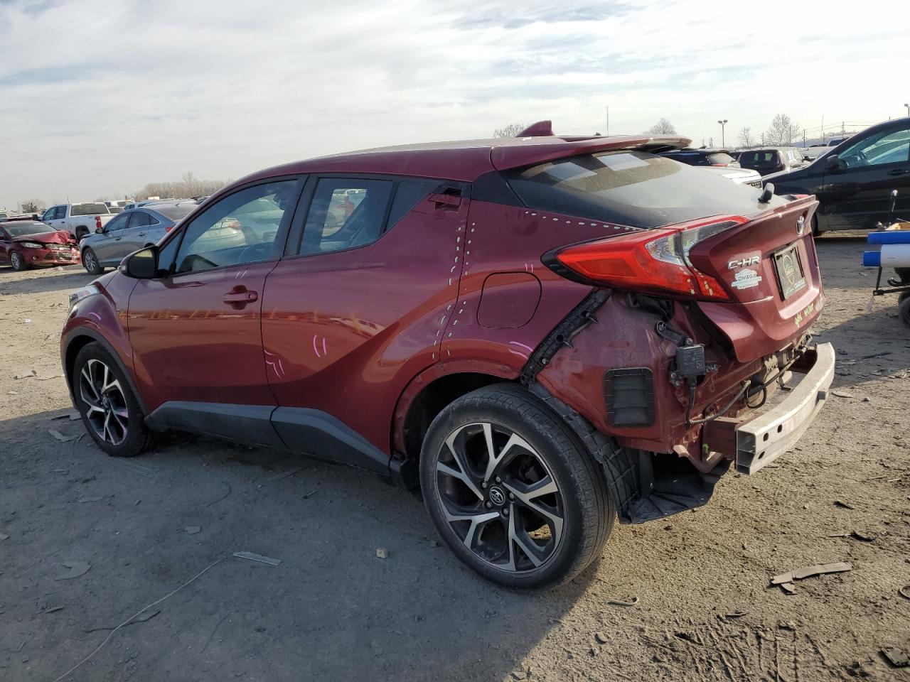 2018 Toyota C-HR VIN NMTKHMBX1JR036389 Copart auction photo, rear end / mechanical damage thumbnail 2