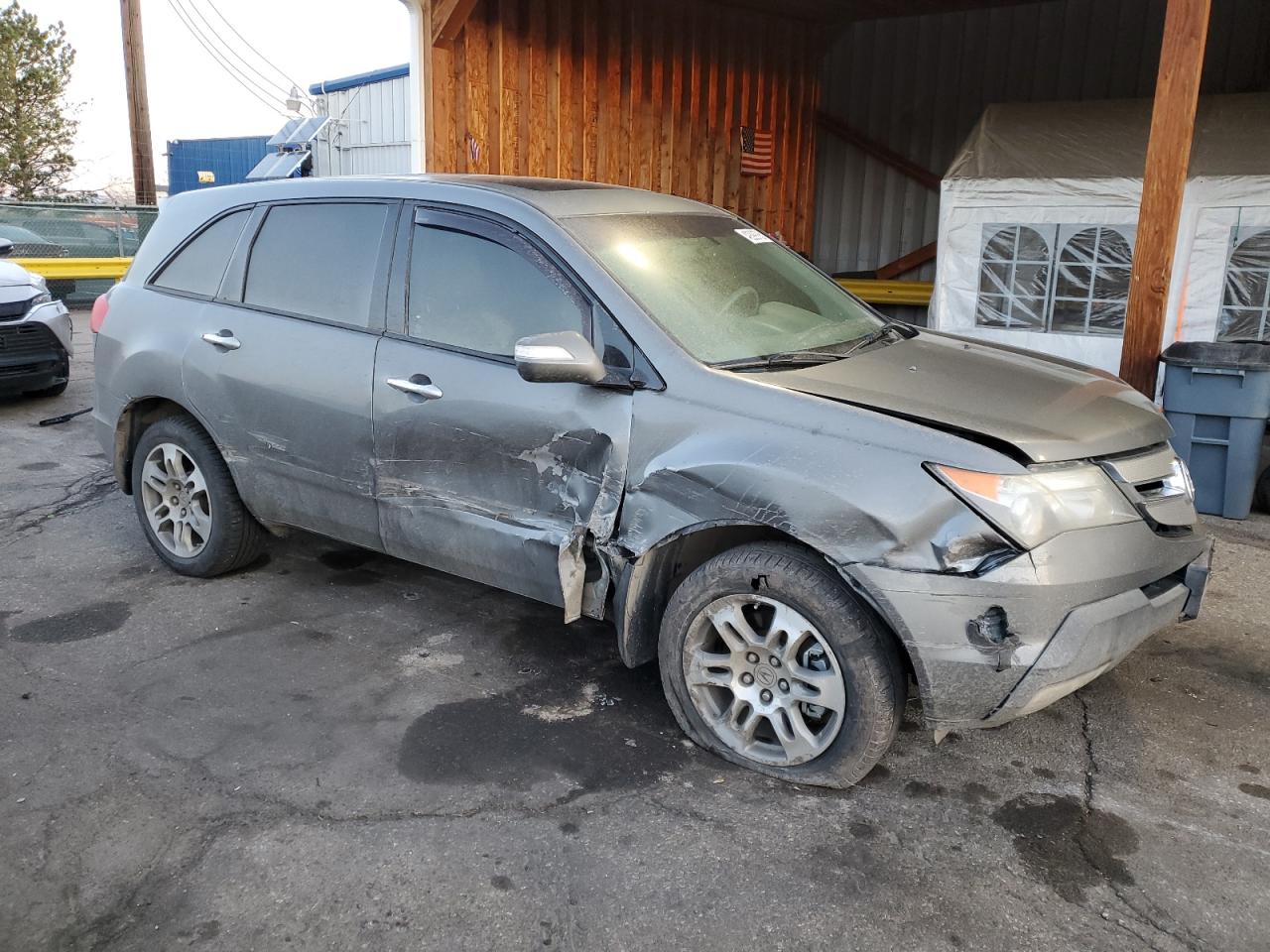 2008 Acura MDX VIN 2HNYD28428H516419 Copart auction photo, side / front end damage thumbnail 4