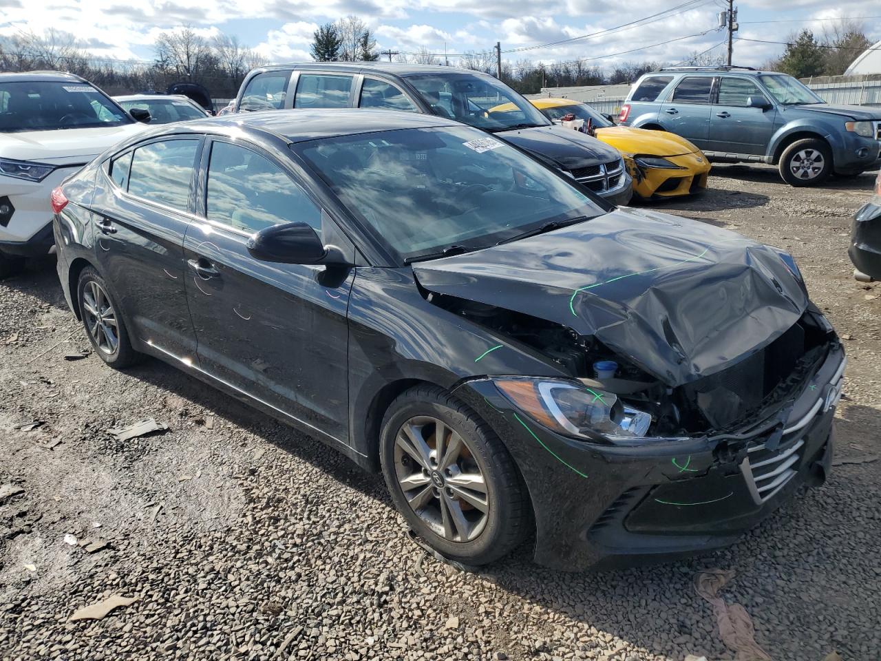 2018 Hyundai Elantra VIN 5NPD84LF0JH363257 Copart auction photo, front end damage thumbnail 4