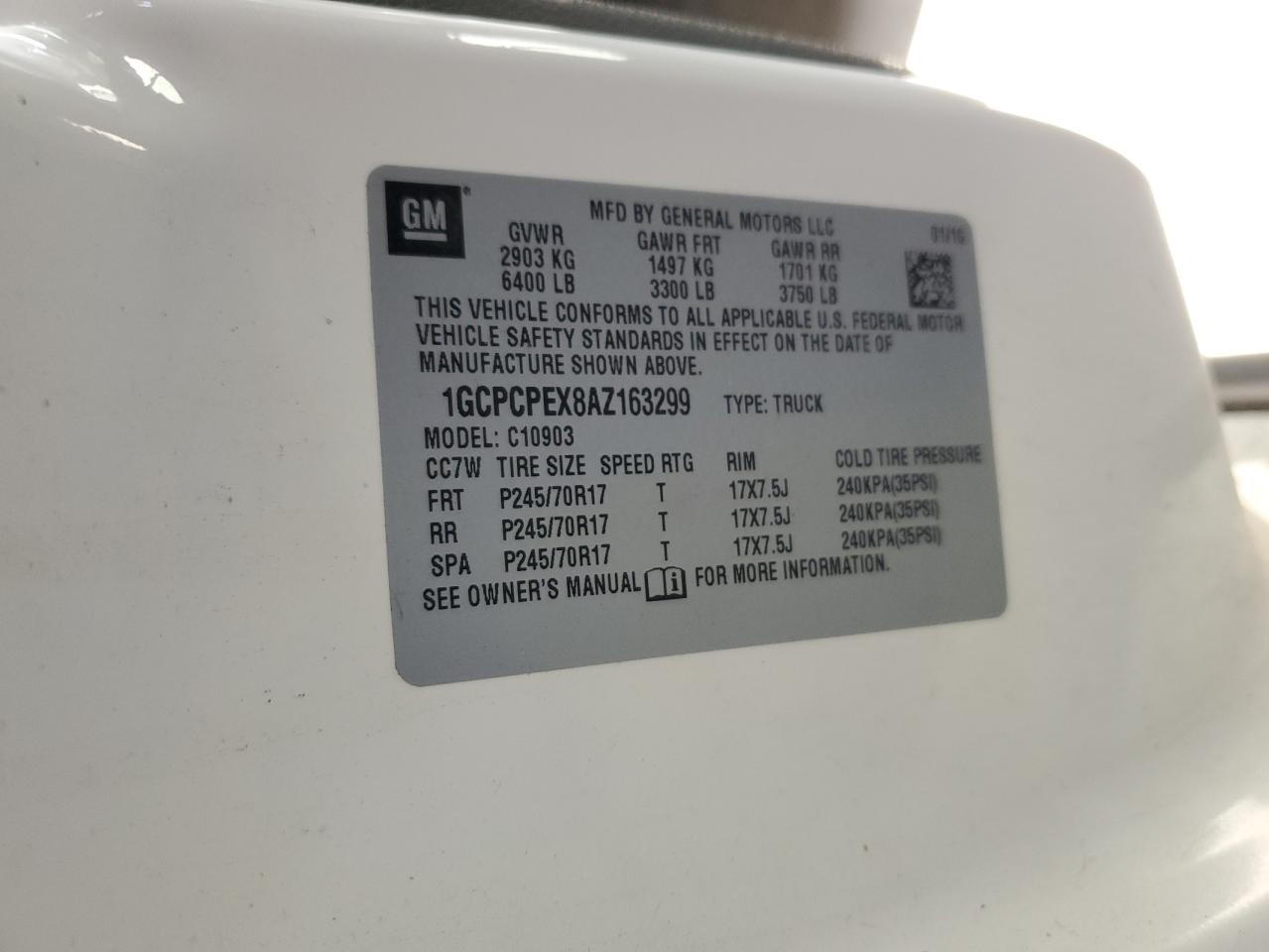 2010 Chevrolet Silverado VIN 1GCPCPEX8AZ163299 Copart auction photo, side damage thumbnail 13
