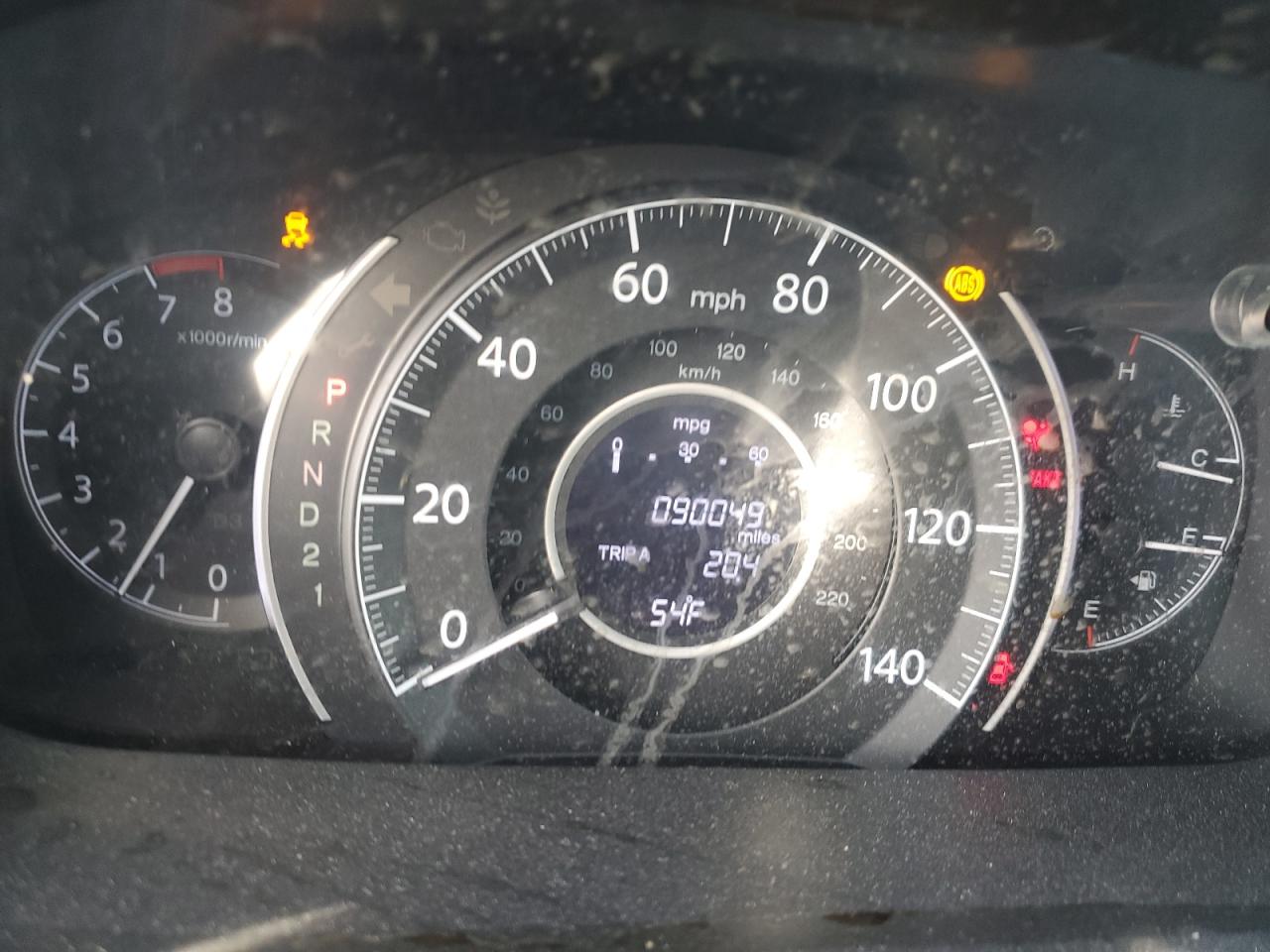 2014 Honda CR-V VIN 2HKRM3H35EH561106 Copart auction photo, front end / side damage thumbnail 9