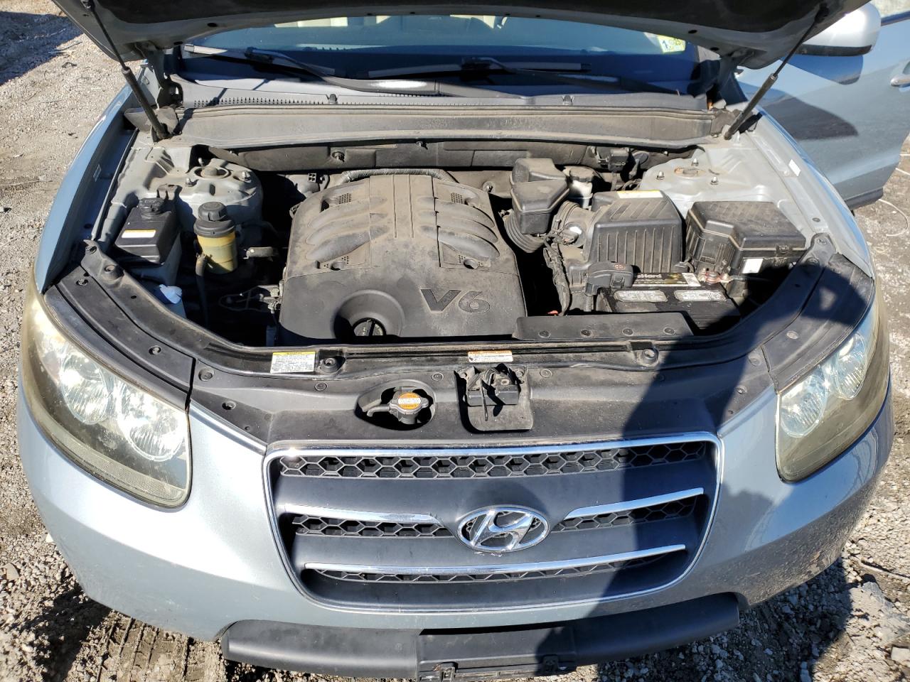 2009 Hyundai Santa Fe VIN 5NMSH13E69H233800 Copart auction photo, front end / side damage thumbnail 12