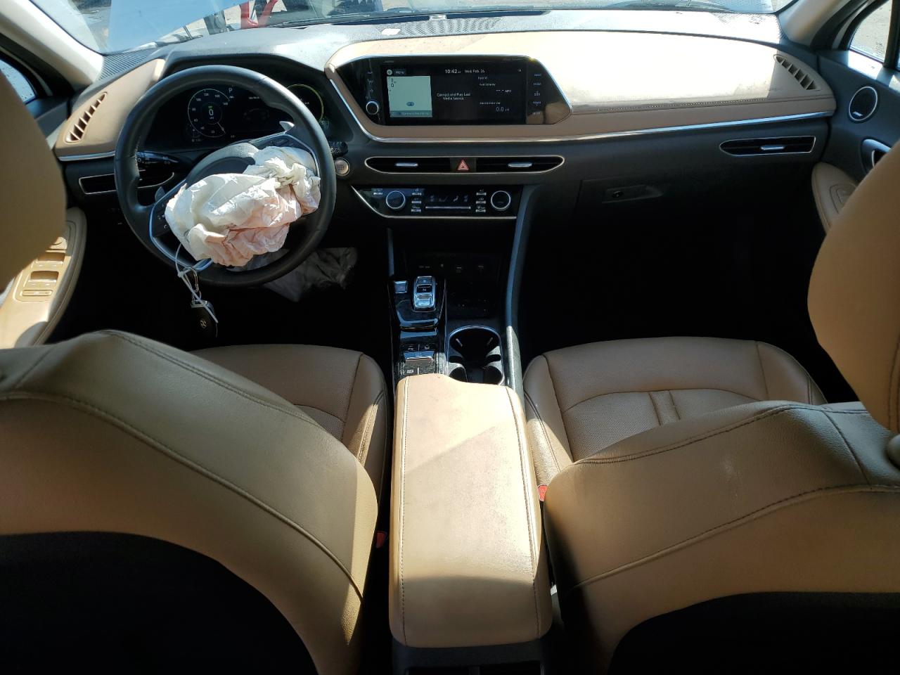 2021 Hyundai Sonata VIN KMHL54JJ7MA032694 Copart auction photo, front end damage thumbnail 8