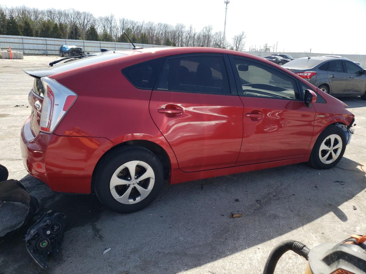 2014 Toyota Prius VIN JTDKN3DUXE1761421 Copart auction photo, front end / hail damage thumbnail 3