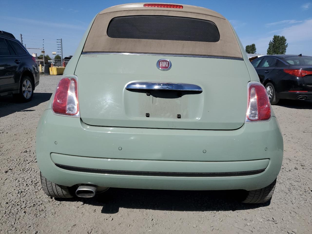 2013 Fiat 500 VIN 3C3CFFDR0DT612025 Copart auction photo, frame damage / front end damage thumbnail 6