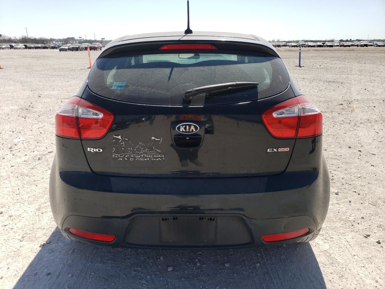 2013 KIA Rio VIN KNADN5A35D6119901 Copart auction photo, front end / side damage thumbnail 6