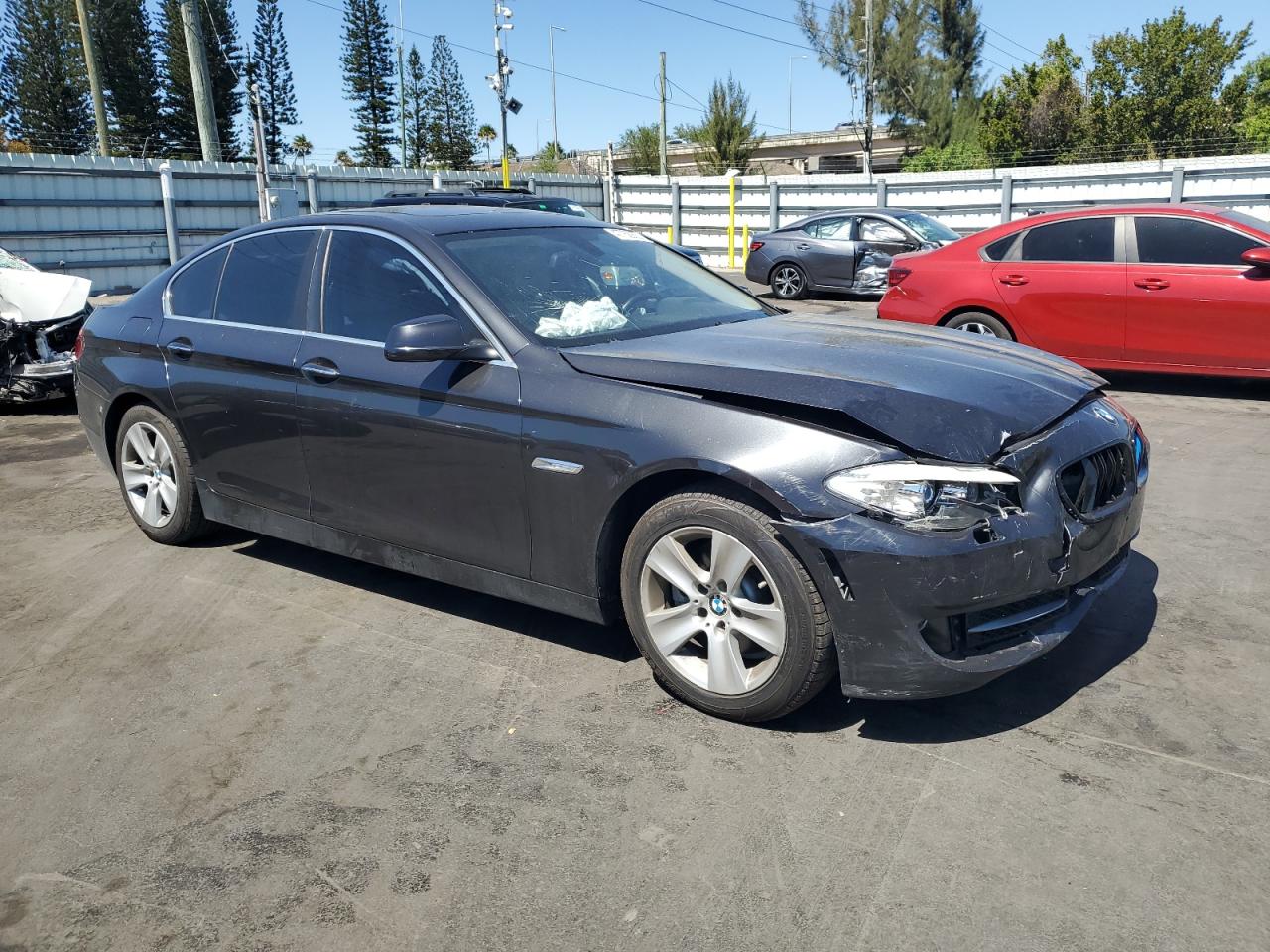 2013 BMW 5er VIN WBAXG5C50DD230762 Copart auction photo, front end damage thumbnail 4