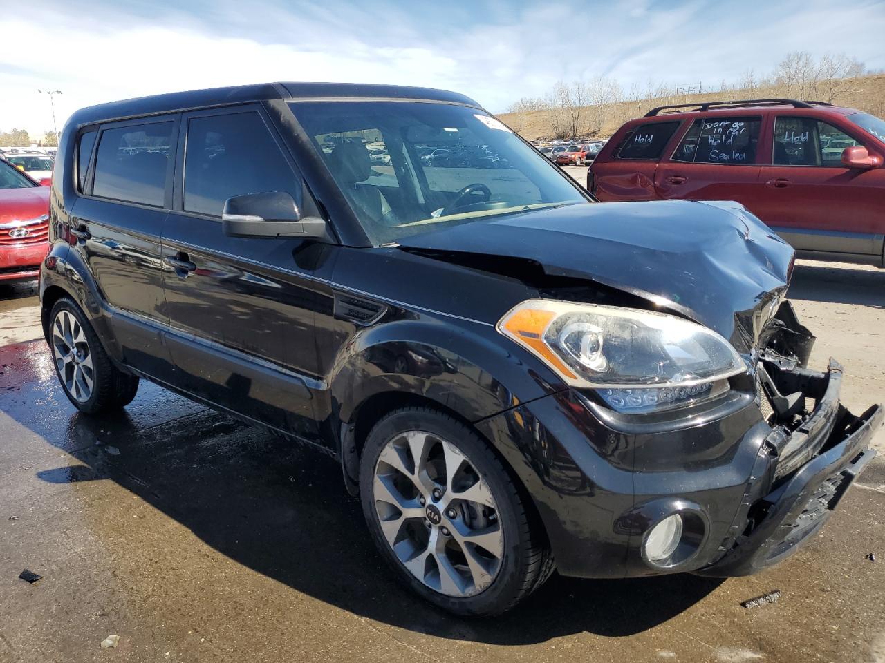 2013 KIA Soul VIN KNDJT2A62D7538299 Copart auction photo, front end / side damage thumbnail 4