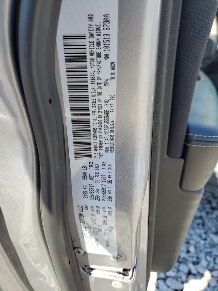 2015 Jeep Grand Cherokee VIN 1C4PJMCS0FW565466 Copart auction photo, side damage thumbnail 13