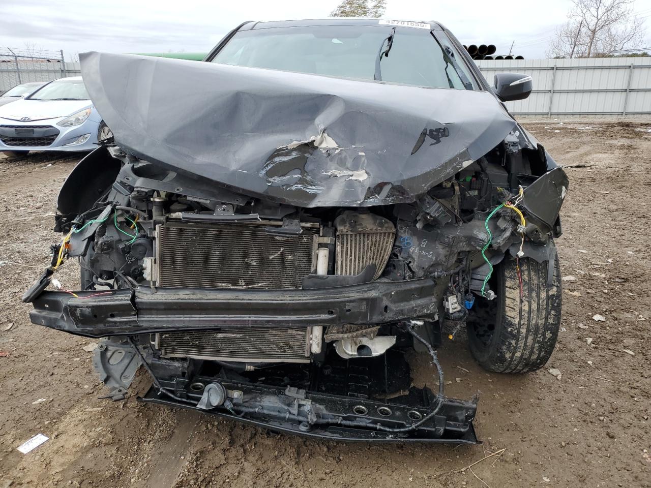 2013 Hyundai Santa Fe VIN 5XYZW3LA3DG067848 Copart auction photo, front end / side damage thumbnail 5
