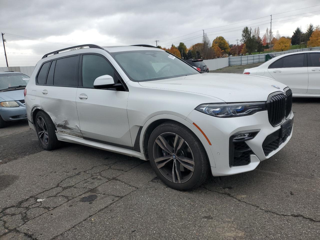 2021 BMW X7 VIN 5UXCX6C01M9E94072 Copart auction photo, side damage thumbnail 4