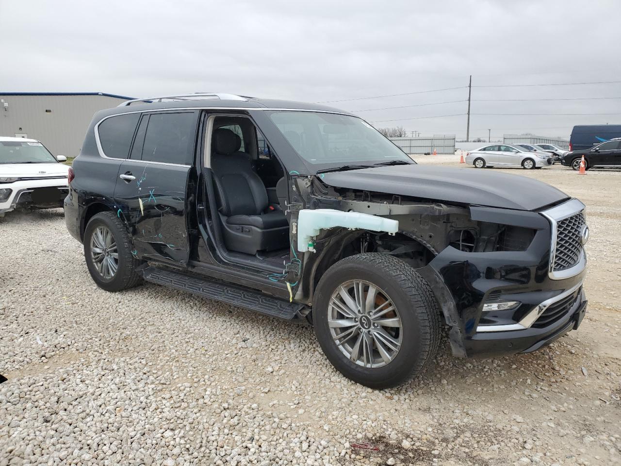 2019 Infiniti QX80 VIN JN8AZ2NF1K9680688 Copart auction photo, side damage thumbnail 4