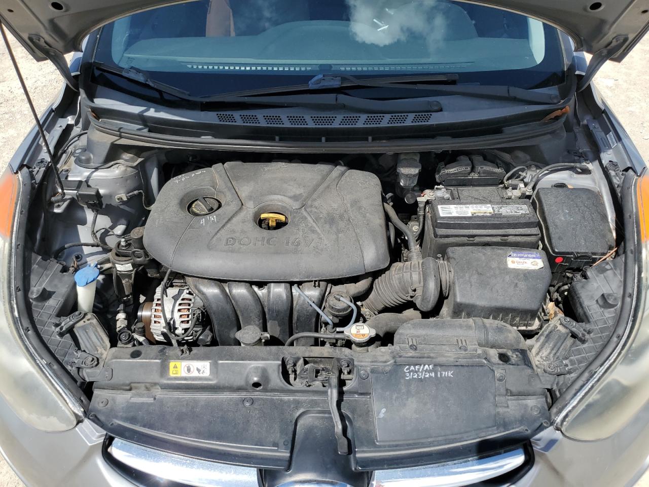 2013 Hyundai Elantra VIN KMHDH4AE7DU812627 Copart auction photo, rear end damage thumbnail 11