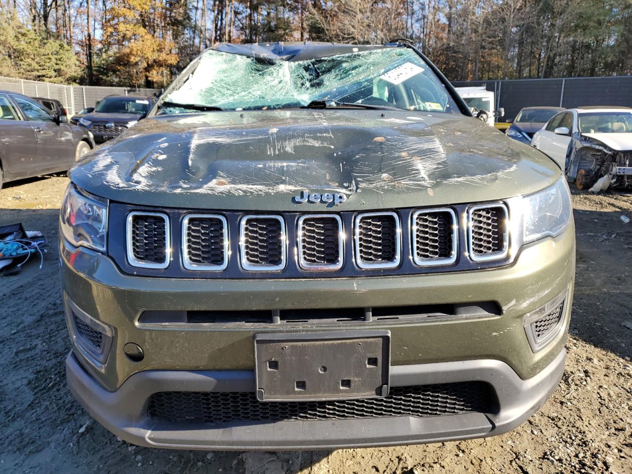 2019 Jeep Compass VIN 3C4NJCAB2KT782876 Copart auction photo, top/roof / side damage thumbnail 5