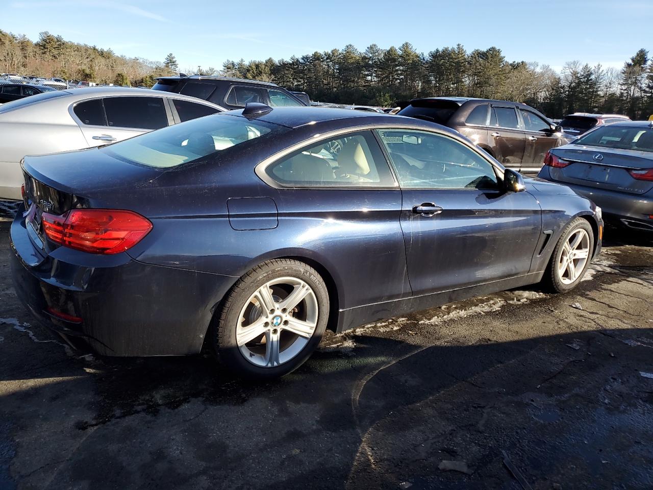 2014 BMW 4er VIN WBA3N3C51EF712381 Copart auction photo, side / minor dent/scratches damage thumbnail 3