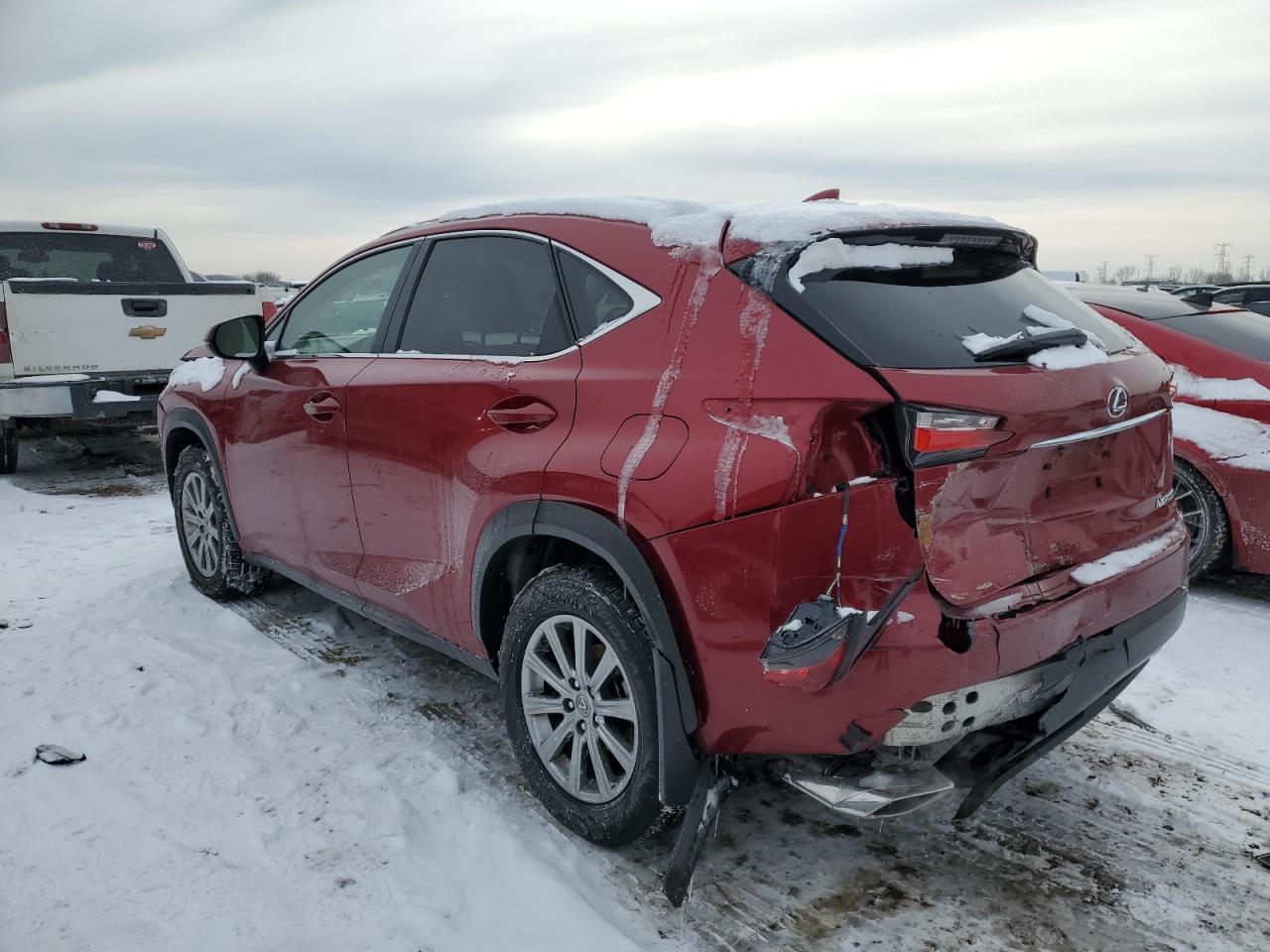 2017 Lexus NX VIN JTJYARBZ8H2052473 Copart auction photo, front end / rear end damage thumbnail 2