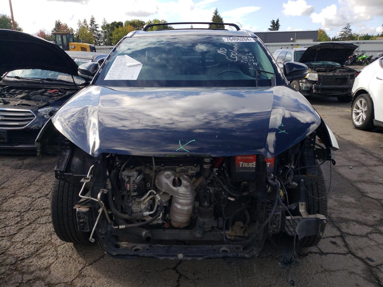 2019 Toyota Highlander VIN 5TDJZRFH7KS745744 Copart auction photo, front end damage thumbnail 5