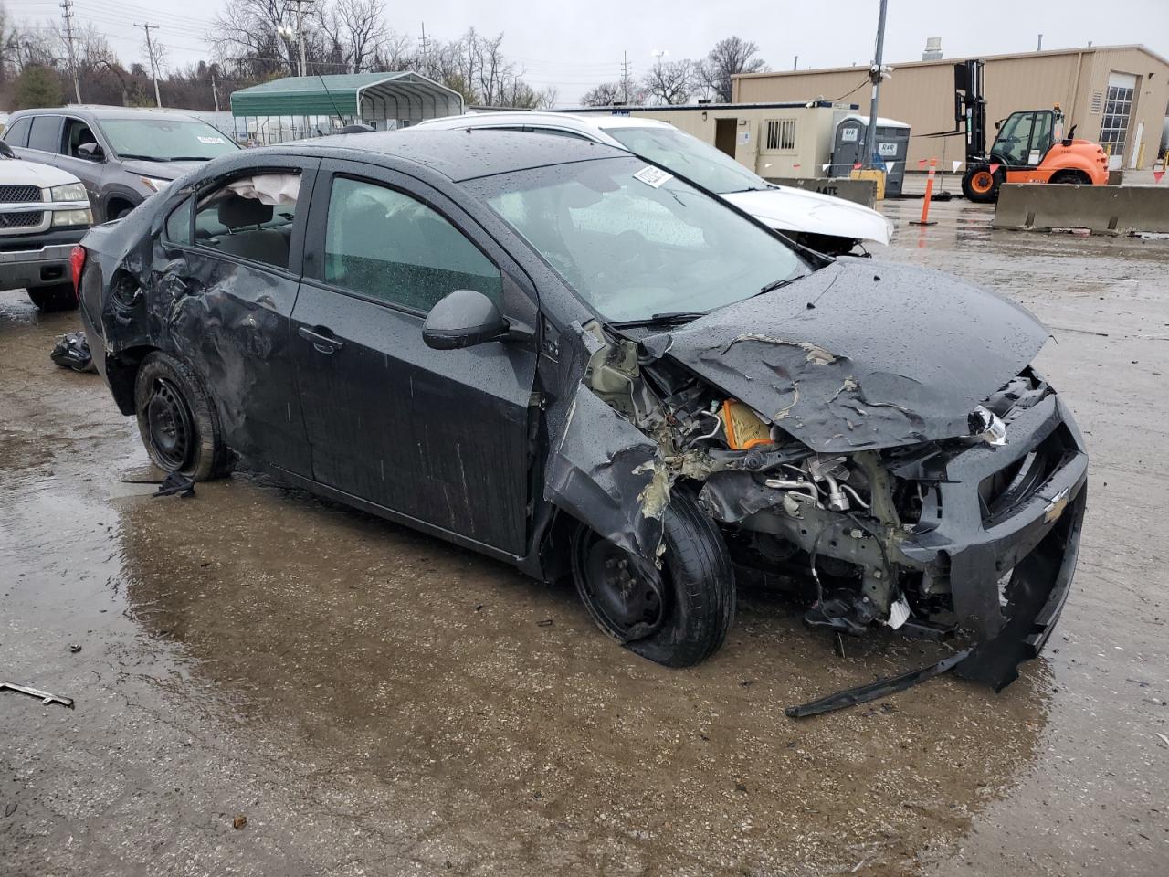 2016 Chevrolet Sonic VIN 1G1JA5SH1G4166959 Copart auction photo, front end / side damage thumbnail 4