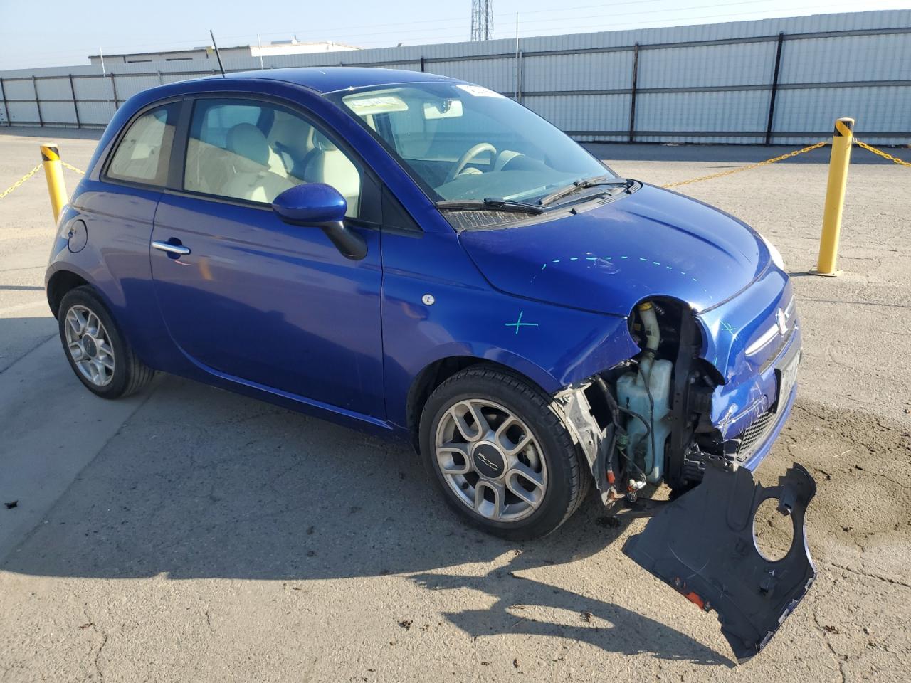 2012 Fiat 500 VIN 3C3CFFAR7CT188913 Copart auction photo, front end damage thumbnail 4