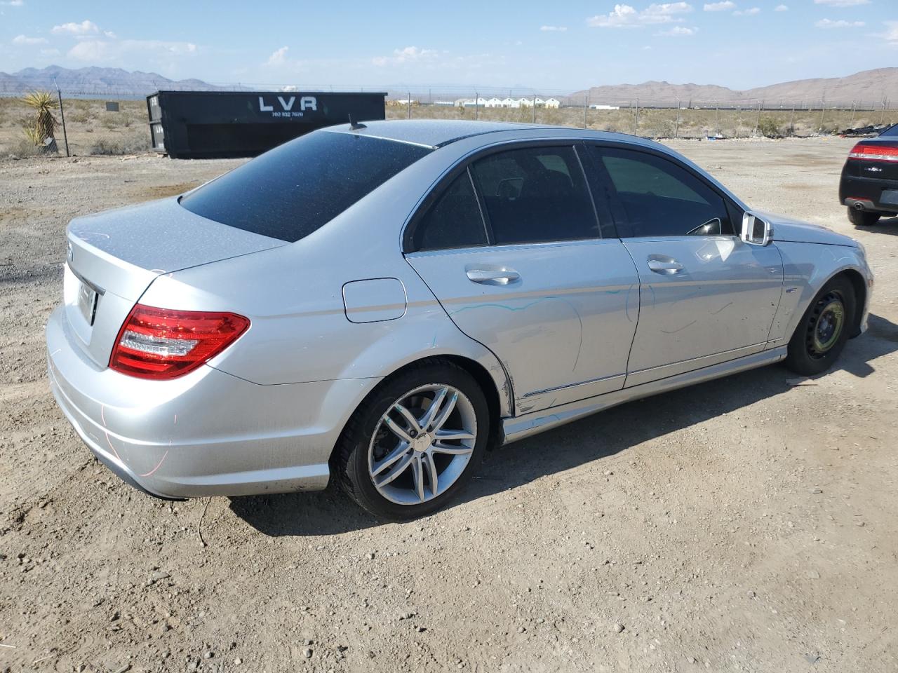 2012 Mercedes-Benz C-klasse VIN WDDGF4HB2CR210972 Copart auction photo, side damage thumbnail 3